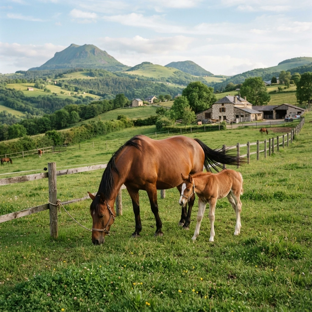 Élevage de chevaux au Centre Equestre Le Fleuriel EARL, Épineuil-le-Fleuriel