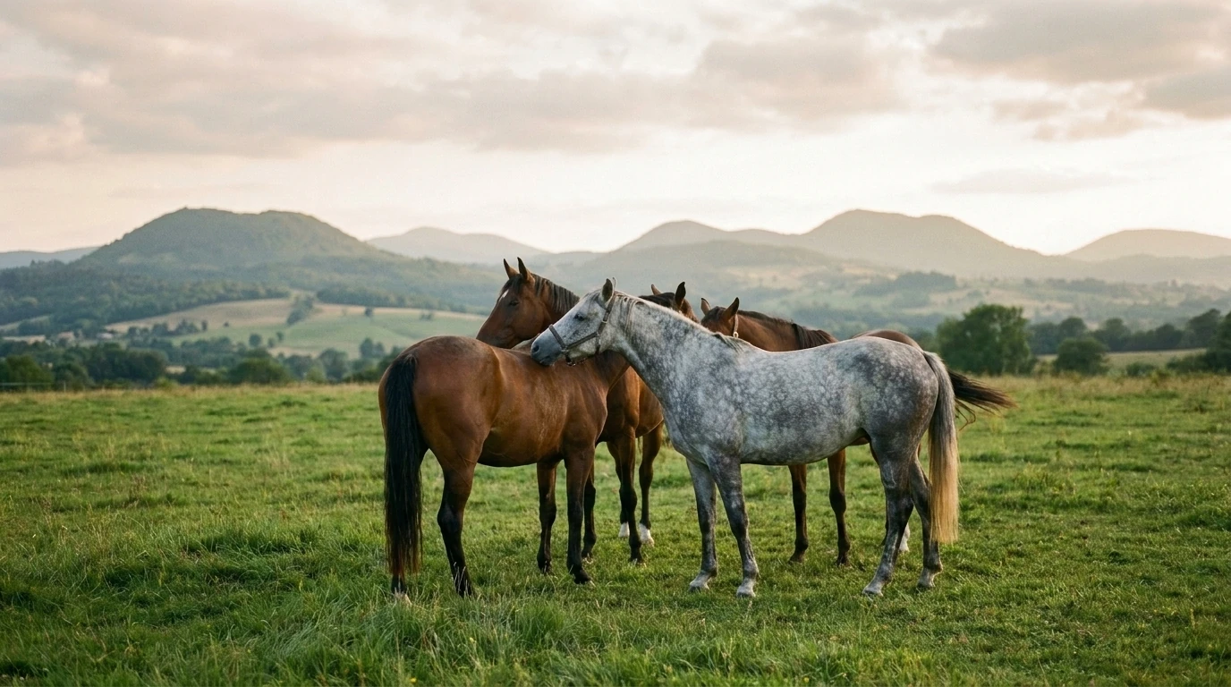 Les chevaux du Centre Equestre Le Fleuriel EARL en liberté, 18